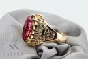 Rubinrot 14 Karat Gelbgold Ring Vintage Stil vrc020y
