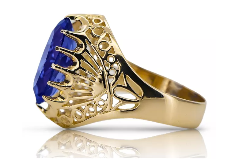 Vintage Jewlery Ring Sapphire 14K Yellow gold vrc020y