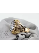 14K Yellow gold Zircon Ring Vintage Jewlery vrc020y