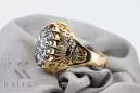 Каблучка Циркон 14K Жовте золото Вінтаж вироби vrc020y