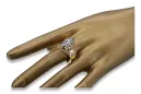 Каблучка Циркон 14K Жовте золото Вінтаж вироби vrc020y