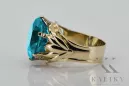 Aigue-marine Or jaune 14 carats Anneau Style vintage vrc029y