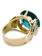 Aquamarine 14K Yellow gold Ring Vintage craft vrc029y