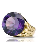 Anneau Vintage Alexandrite Or jaune 14 carats vrc029y