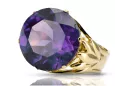 Anneau Vintage Alexandrite Or jaune 14 carats vrc029y
