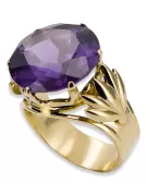 Anneau Vintage Alexandrite Or jaune 14 carats vrc029y