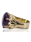 Anneau Vintage Alexandrite Or jaune 14 carats vrc029y