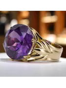 Anneau Vintage Alexandrite Or jaune 14 carats vrc029y