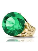 Inel Vintage Smarald Aur galben 14K vrc029y