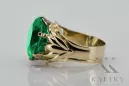 Smeraldai 14k geltono aukso Žiedas Vintažiniai amatai vrc029y