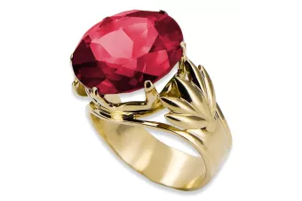 Rubín 14k žluté zlato Vintage craft vrc029y