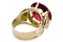 Vintage Schmuck Ring Rubinrot 14 Karat Gelbgold vrc029y