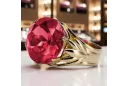 Rubis Or jaune 14 carats Anneau Style vintage vrc029y