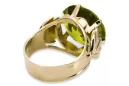 Yellow Peridot 14K Yellow gold Ring Vintage craft vrc029y