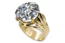 14K Yellow gold Zircon Ring Vintage style vrc029y