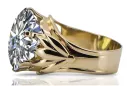 14K Yellow gold Zircon Ring Vintage style vrc029y