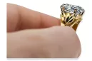 مجوهرات فينتاج خاتم زركونيا 14 كارت من الذهب الأصفر vrc029y