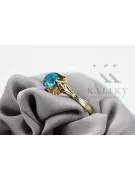 Vintage craft Ring Aquamarine 14K Yellow gold vrc023y