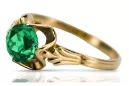 Смарагд 14K жълто злато Пръстен Винтидж крафт vrc023y