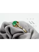 14K Yellow gold Emerald Ring Vintage vrc023y