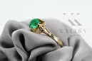 14K Yellow gold Emerald Ring Vintage vrc023y