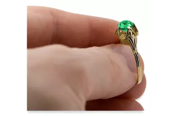 Smaragd 14k žlté zlato  Vintage Jewlery vrc023y