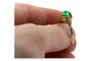 Смарагд 14K жълто злато Пръстен Винтидж крафт vrc023y