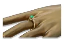 14K Yellow gold Emerald Ring Vintage vrc023y