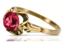 Ring Ruby 14K Yellow gold Vintage Jewlery vrc023y