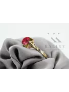 Or jaune 14 carats Rubis Anneau Bijoux vintage vrc023y