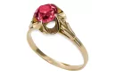 Ring Ruby 14K Yellow gold Vintage Jewlery vrc023y