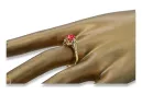 Or jaune 14 carats Rubis Anneau Bijoux vintage vrc023y