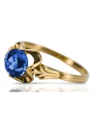 Sapphire 14K Yellow gold Ring Vintage craft vrc023y