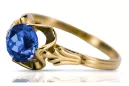 Sapphire 14K Yellow gold Ring Vintage craft vrc023y