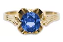 Sapphire 14K Yellow gold Ring Vintage craft vrc023y