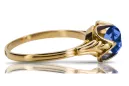 Sapphire 14K Yellow gold Ring Vintage craft vrc023y