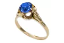 Anneau Style vintage Saphir Or jaune 14 carats vrc023y