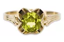 Vintage Jewlery Ring Yellow Peridot 14K Yellow gold vrc023y