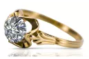 Vintage Ring Zircon 14K Yellow gold vrc023y