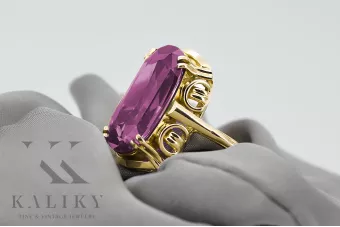 Vintage Craft  Inel Ametist Aur galben 14K vrc038y