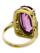 14 Karat Gelbgold Amethyst Ring Vintage Handwerk vrc038y