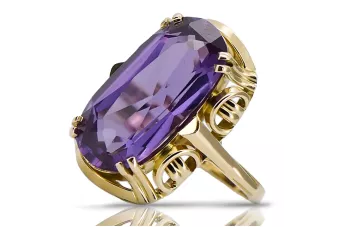 Anillo Estilo vintage Alejandrita Oro amarillo de 14 quilates vrc038y