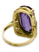 Anneau Alexandrite Or jaune 14 carats Artisanat vintage vrc038y