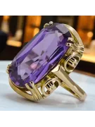 Anneau Alexandrite Or jaune 14 carats Artisanat vintage vrc038y