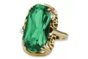 Smaragd 14 Karat Gelbgold Ring Vintage Stil vrc038y