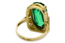 Vintage style Smaragd 14k žluté zlato vrc038y