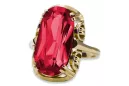 Rubis Or jaune 14 carats Anneau Style vintage vrc038y