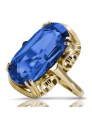 Vintage style Safír 14k žlté zlato vrc038y