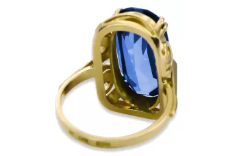 Ring Vintage Schmuck Saphir 14 Karat Gelbgold vrc038y