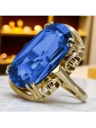 Joyería vintage Anillo Zafiro Oro amarillo de 14 quilates vrc038y